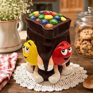 M&m Ceramic Cookie Jars - Etsy