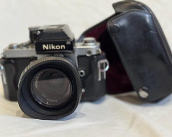 Nikon F2 35mm Film Camera w 50mm & 135mm Lenses Pro Mechanical SLR Vintage Kit