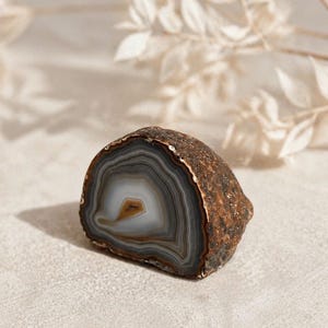 Polished Agate Half with Natural Vug | Washington State Volcanic Stone |  3" Decorative Mineral