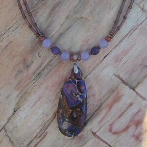 Purple matrix copper and bornite