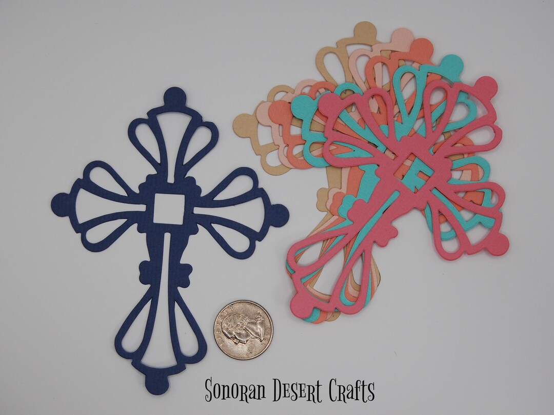 Set of 14 Fancy Cross Die Cuts, Fancy Cross Die Cuts, Cross Die Cuts ...