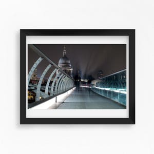 St Paul&#39;s Cathedral & Millennium Bridge photo print