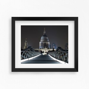 St Paul&#39;s Cathedral & Millennium Bridge photo print