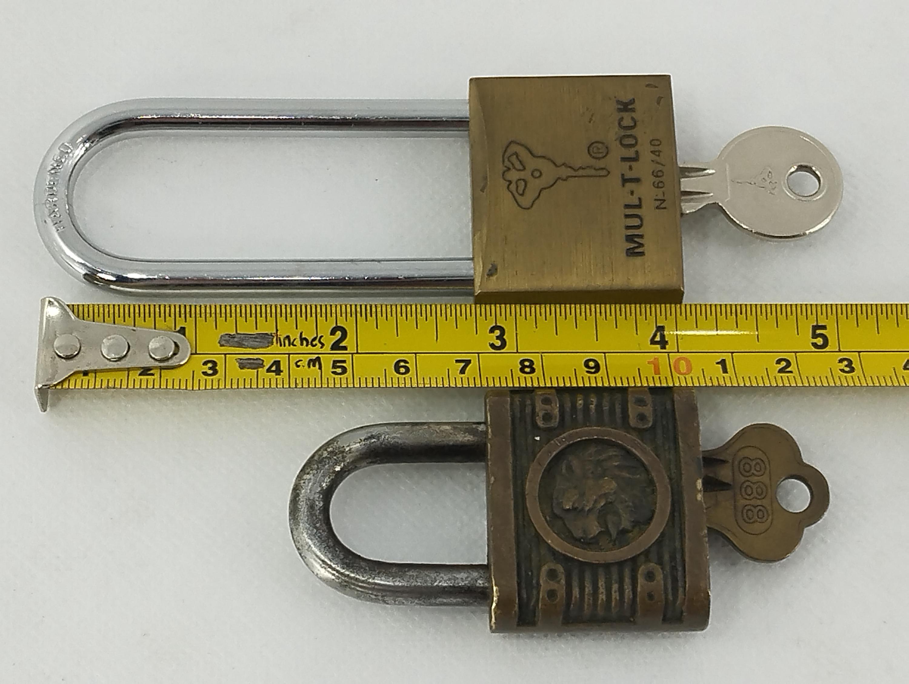 Pair of Vintage Brass Padlocks With Keys Hardened Steel Shanks - Etsy