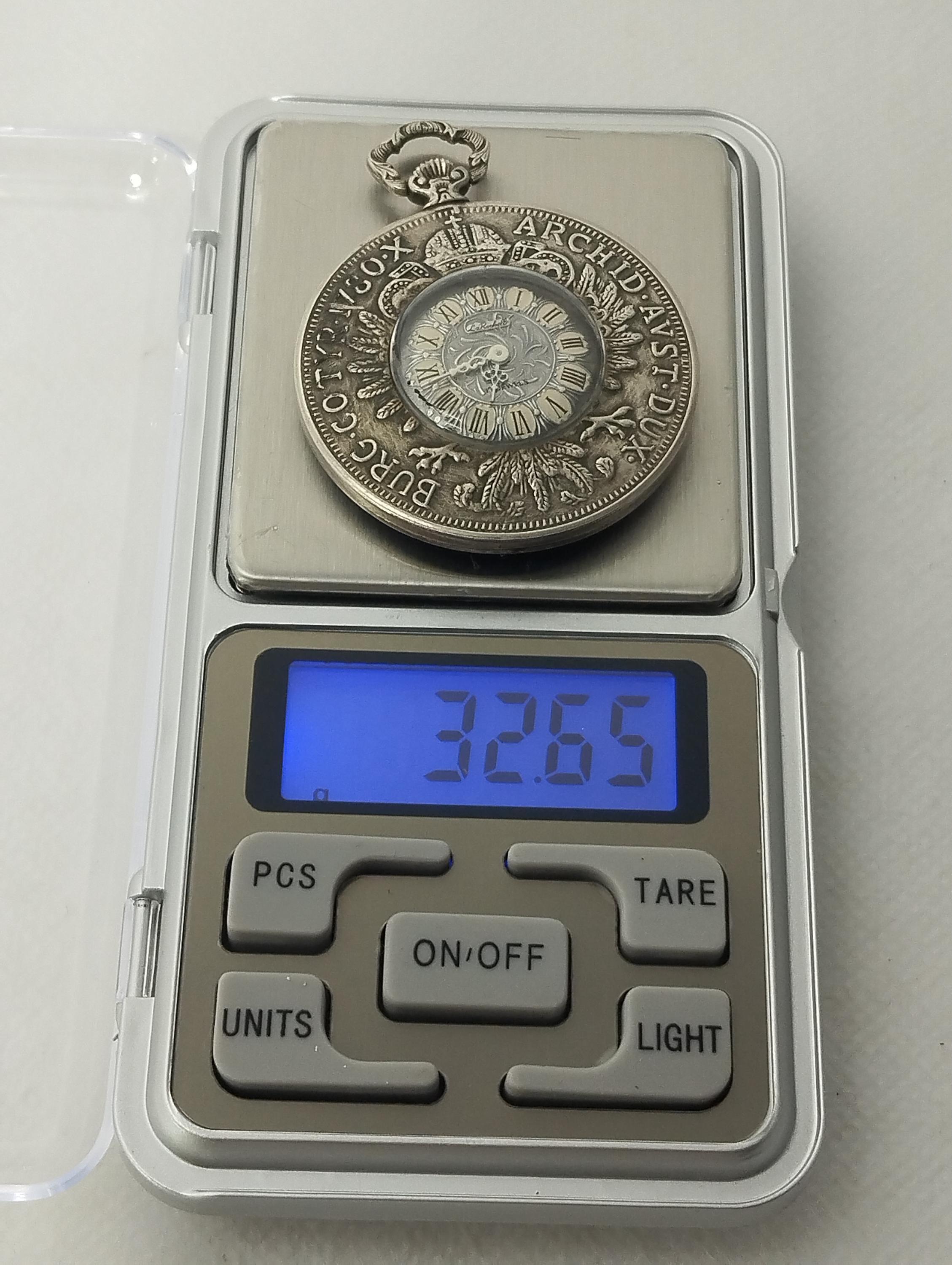 Montre HENO En Argent - Cadran Pièce De Monnaie Marie-Thérèse D'Autriche 1717/1780, Mécanique, Occasion