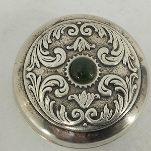 Vintage Italian Silver 800 Art Nouveau Small Lidded Box