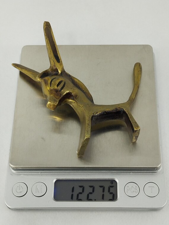 Small Solid Brass Donkey Ring Holder Rare Vintage… - image 6