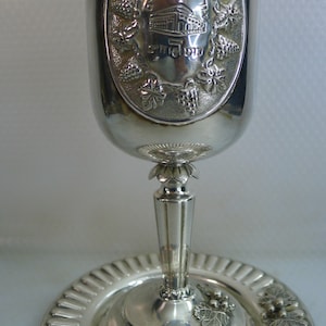Judäische Kiddusch Silber 925 Tasse und Untertasse