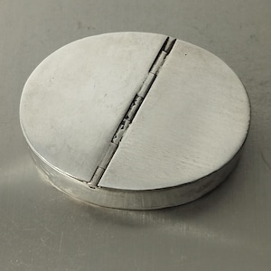 Petite boîte vintage faite main en argent 925 2 compartiments