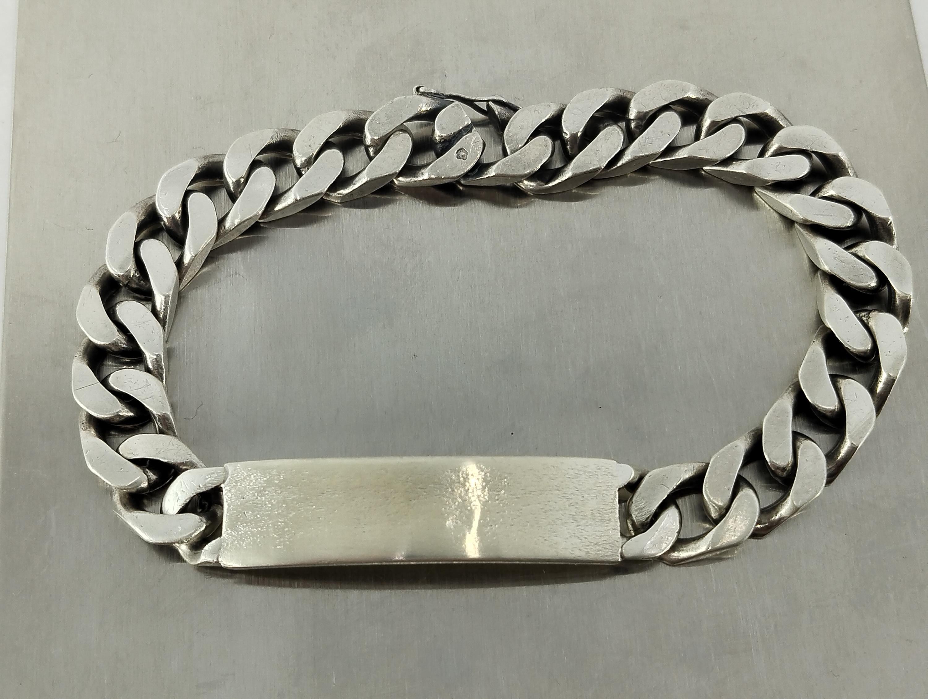 アクセサリー vintage silver French id bracelet rare Vintage French Id Bracelet - Etsy