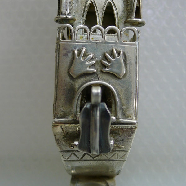 Vintage Judaica Jewish Huge Silver Unique Wedding Ring