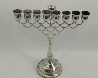 Giudaica Argento Vintage Hanukkah Menorah