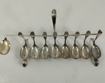 Old Silver Spoons Judaica Hanukkah Menorah Handmade