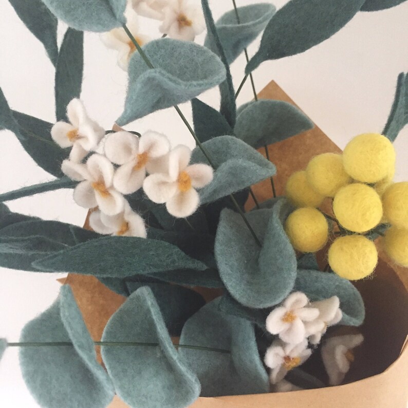 Felt Flower Bouquet Australia Natives Artificial Flowers Etsy