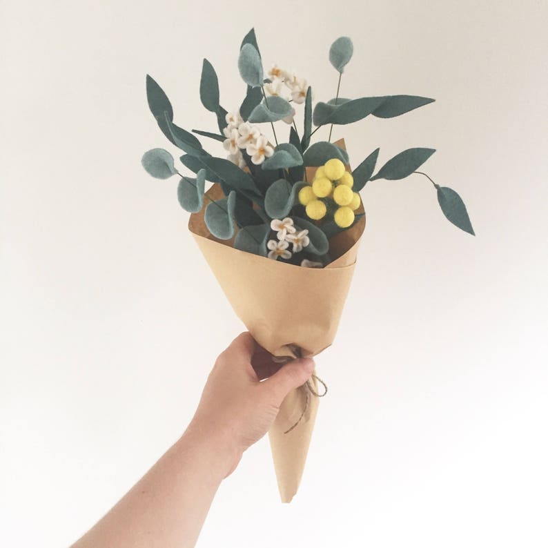 Felt Flower Bouquet Australia Natives Artificial Flowers Etsy