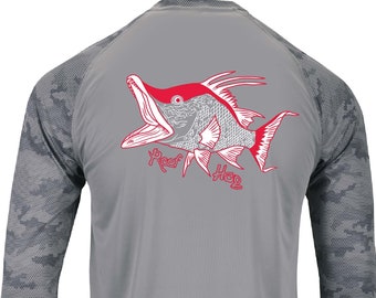 Tuna Fishing Shirt, Performance UV Sun Shirt, Raw Bar Tuna Fishing Shirt,  Men's SPF Fishing Shirt, Ladies Spf Shirt, Hoody Fishing Shirt 