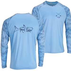 B.A.B Blue Long Sleeve Fishing Shirt – BornAgainBoating