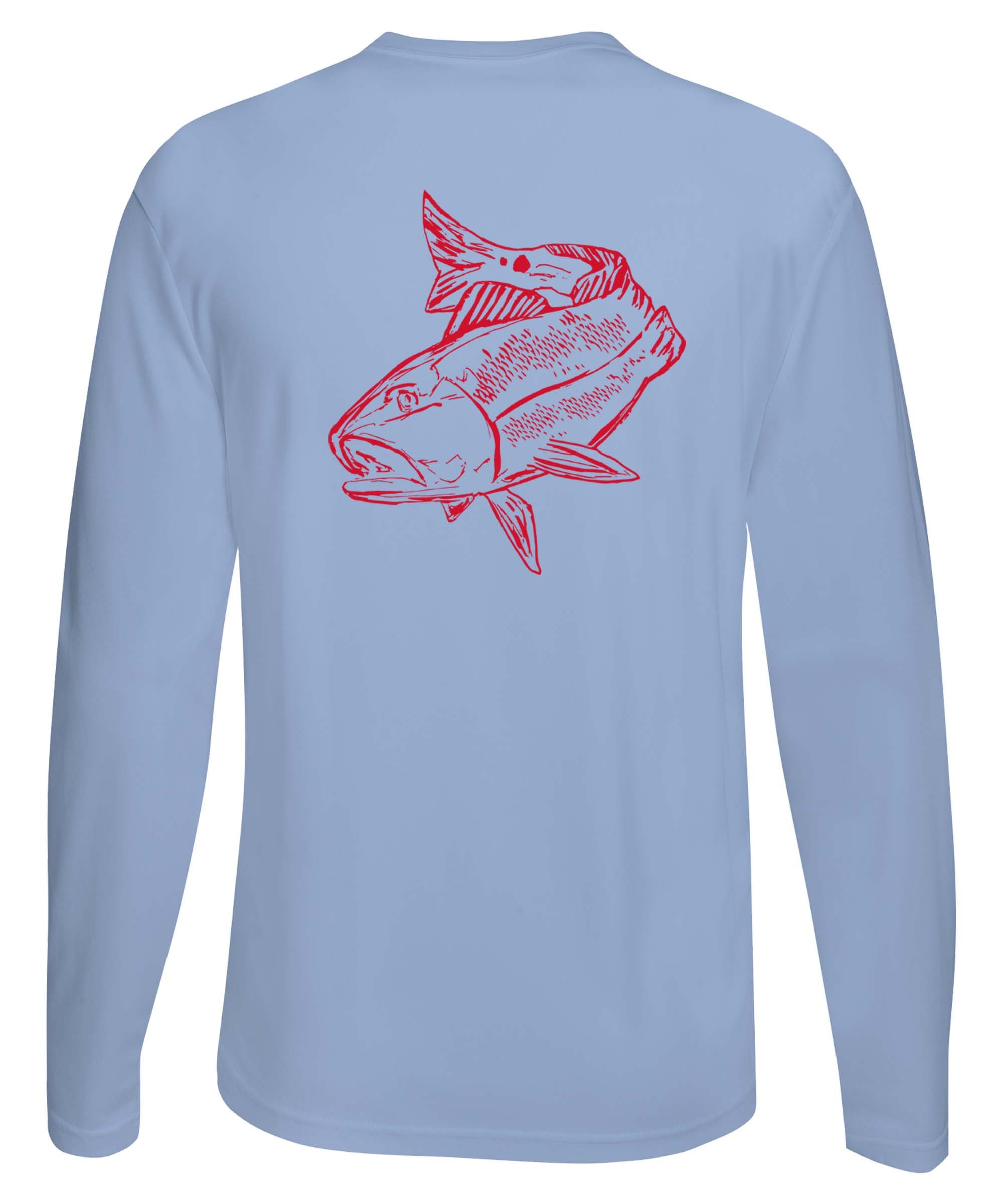 Women's Performance Fishing T-Shirt, Redfish Tail