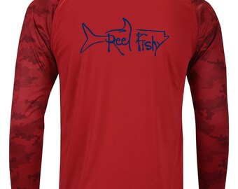 Tarpon Performance Digital Camo 50+UV Fishing Long Sleeve Shirts- Reel  Fishy Apparel