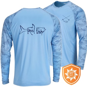 Tarpon Camo Fishing Shirt UPF 50 Long Sleeve Tarpon Fishing Gift for Dad Saltwater Performance Shirt