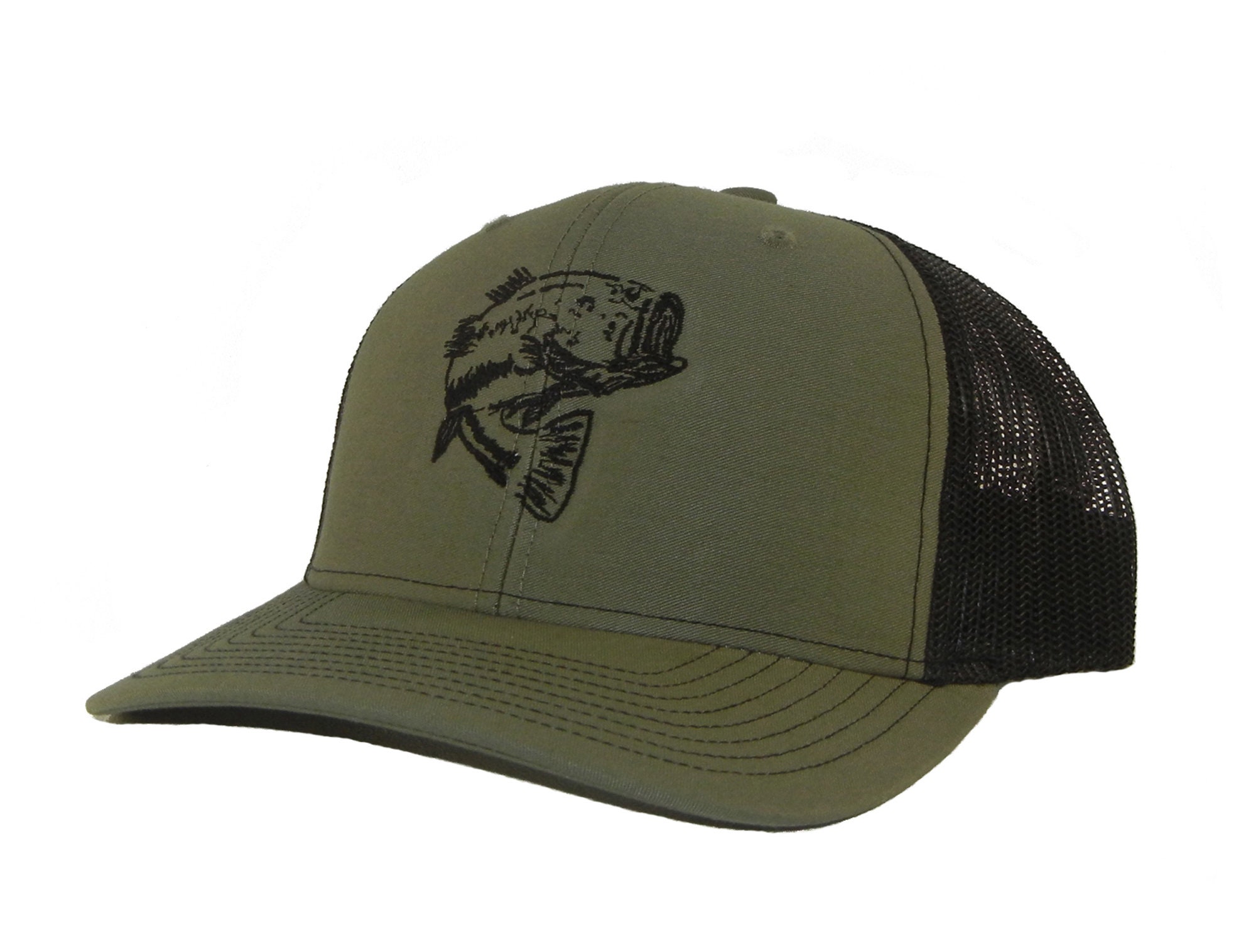 Bass Fishing Trucker Hat Fishermans Cap Bass Trucker Hat Etsy