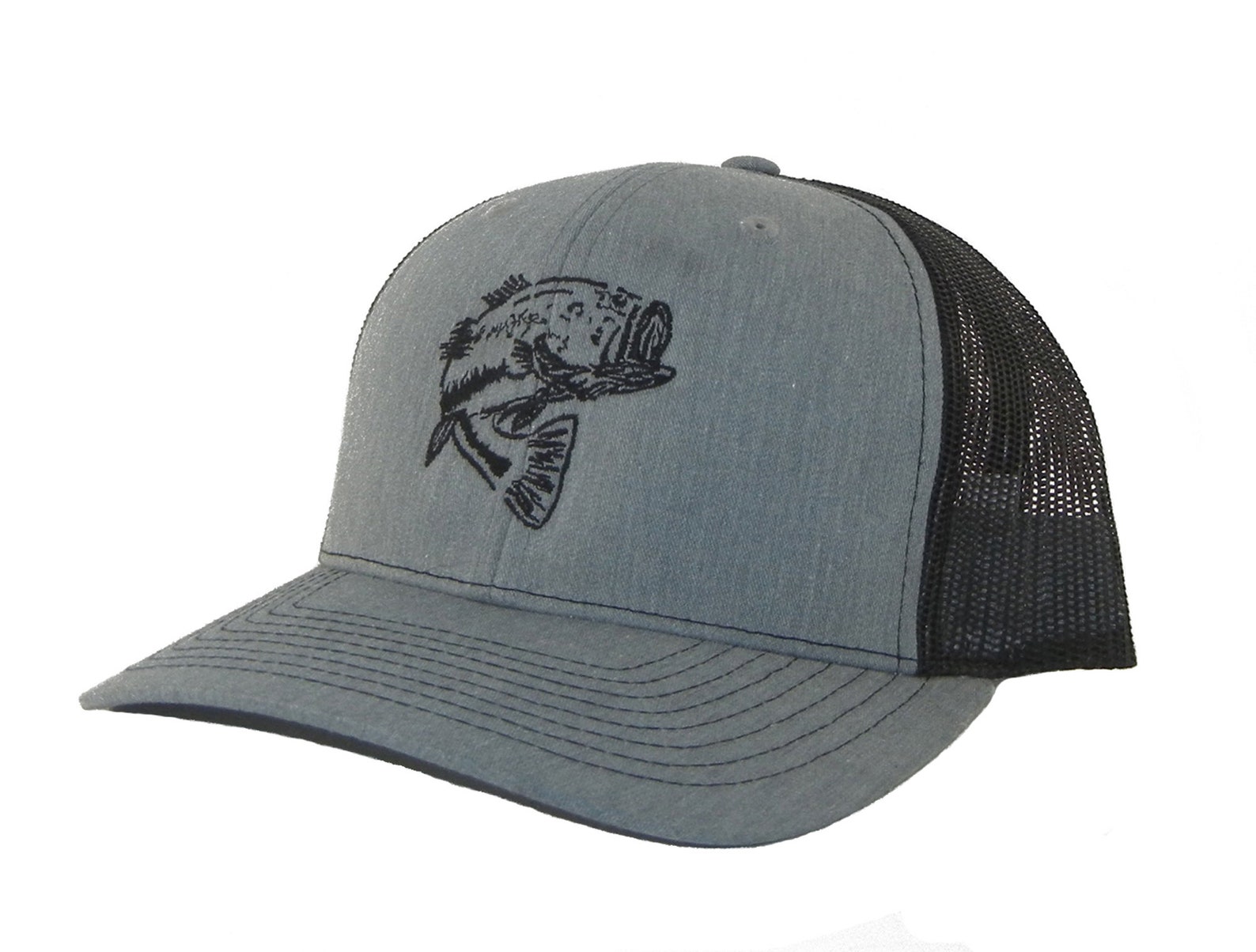 Bass Fishing Trucker Hat Fishermans Cap Bass Trucker Hat Etsy