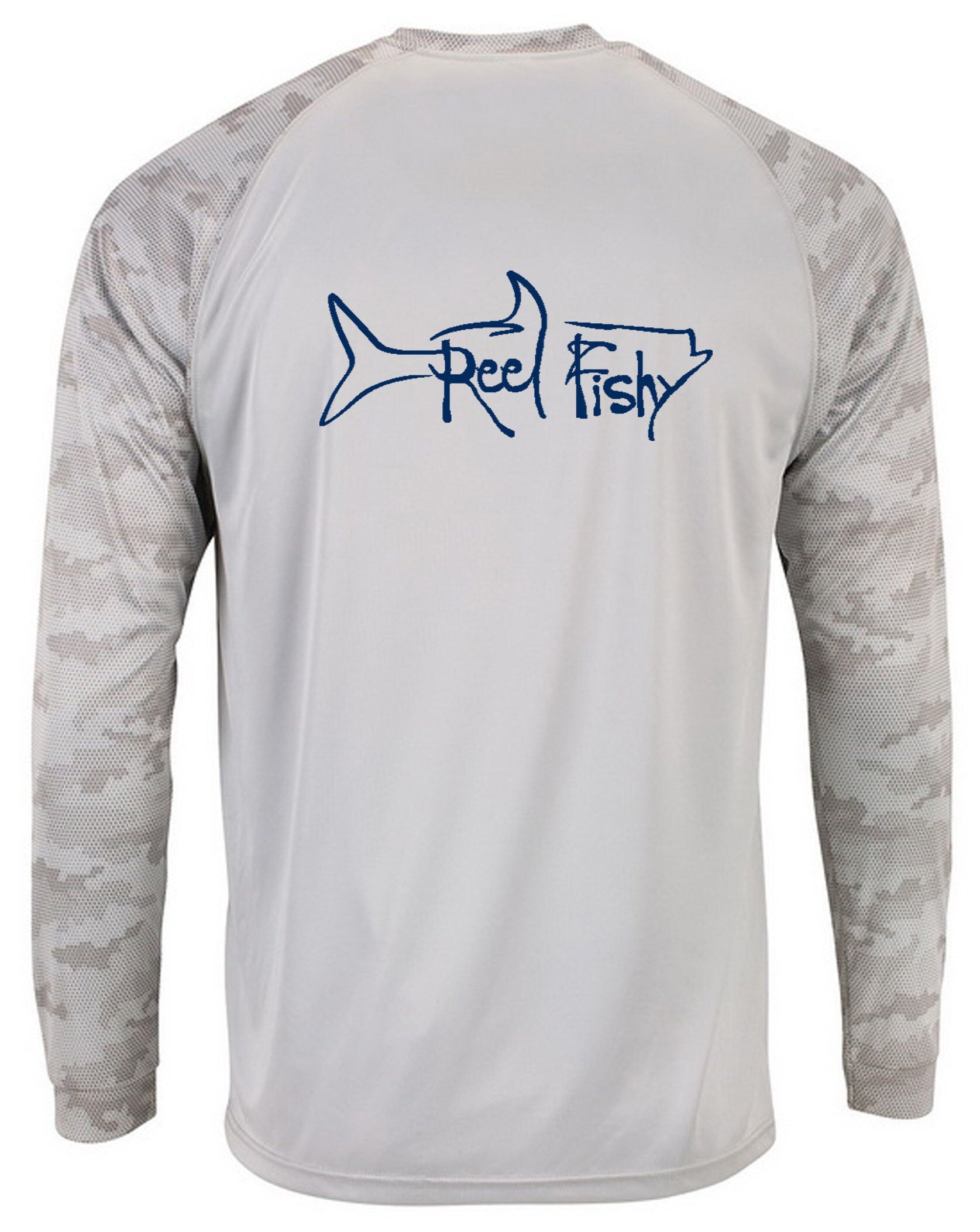 Tarpon Digital Camo Performance Dry-Fit Fishing Long Sleeve Shirts, 50+ UPF Sun Protection, Men's Tarpon SPF Fishing Shirt, Ladies UV Shirt