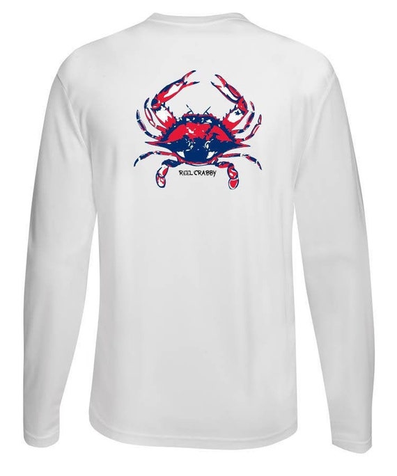 Blue Crab Performance Shirts, Crab UV Sun Shirts, Men's