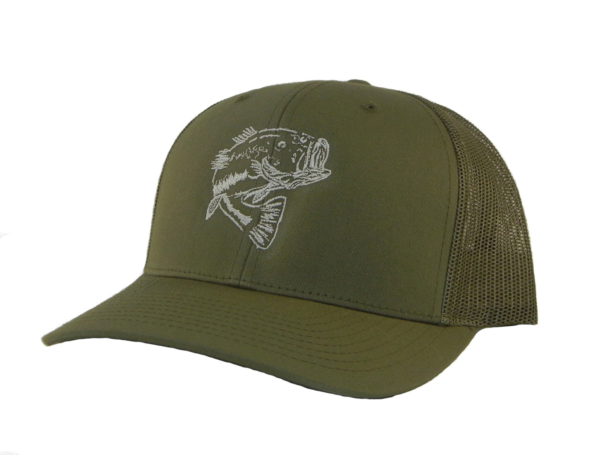 Bass Fishing Trucker Hat Fishermans Cap Bass Trucker Hat Etsy