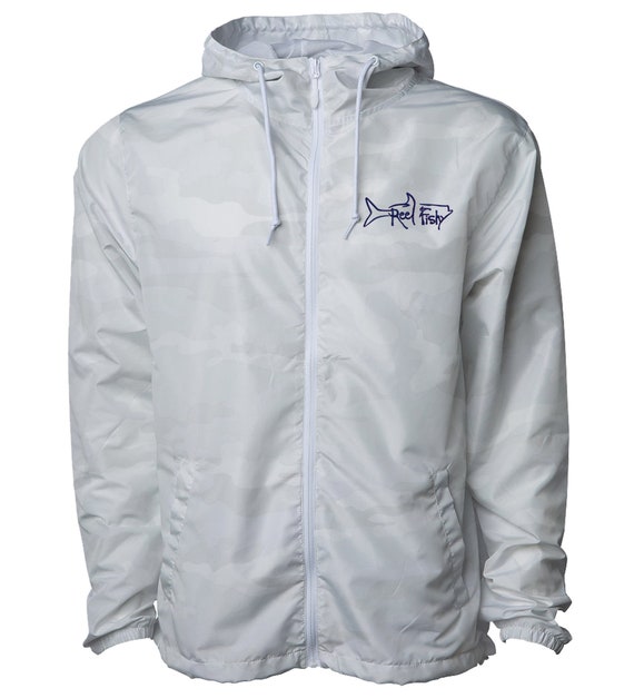 Windbreaker Lightweight Jacket, Hooded Full Zip, Pullover Wind & Water  Resistant Jacket, Fishing Jacket, Rain Jacket reel Fishy Apparel 
