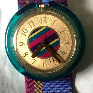Vintage 1993 Pop Swatch Watch PITSCH PATSCH PWK174 Wristwatch Genuine Rare Running - New Battery Fall Winter Collection
