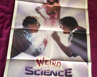 WEIRD SCIENCE 1985 Original US One Sheet Movie Poster 27x41 Folded