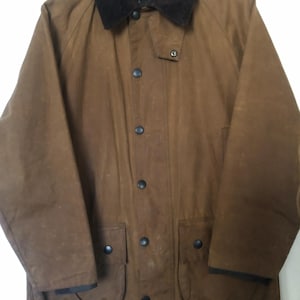 Barbour A2 CLASSIC MOORLAND ダークブラウンジャケット 1997 Barbour MOORLAND Waxed Jacket Coat for Men, Brown, Size C42