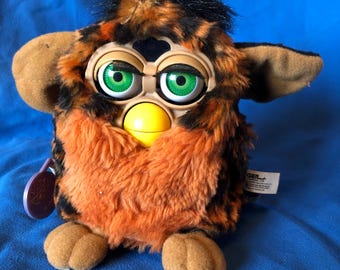 Vintage 1999 Furby Cheetah Leopard Animal Tiger Electronic Toy Original Greens Eyes Hasbro Rare