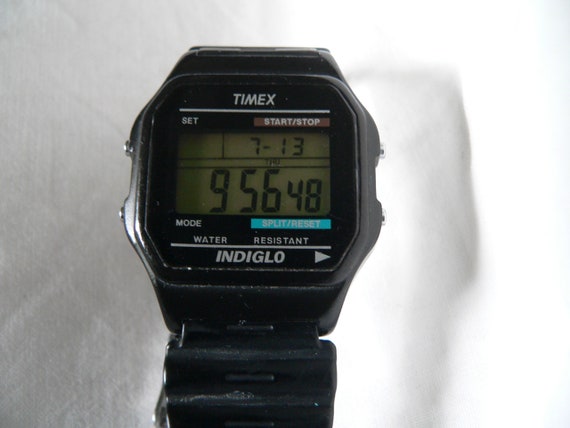 timex retro digital watch