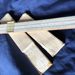 Britische Einzigartige Log Log Rechenschieber Lineal Original Vintage Made In England Engineers Architekten Lineal In Box