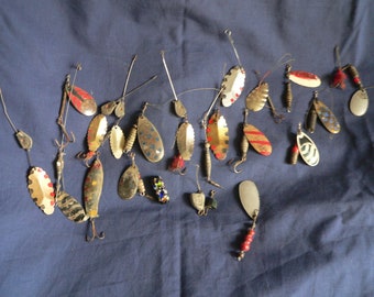 Vintage Fishing Lures, Spoons, Lot of 15 