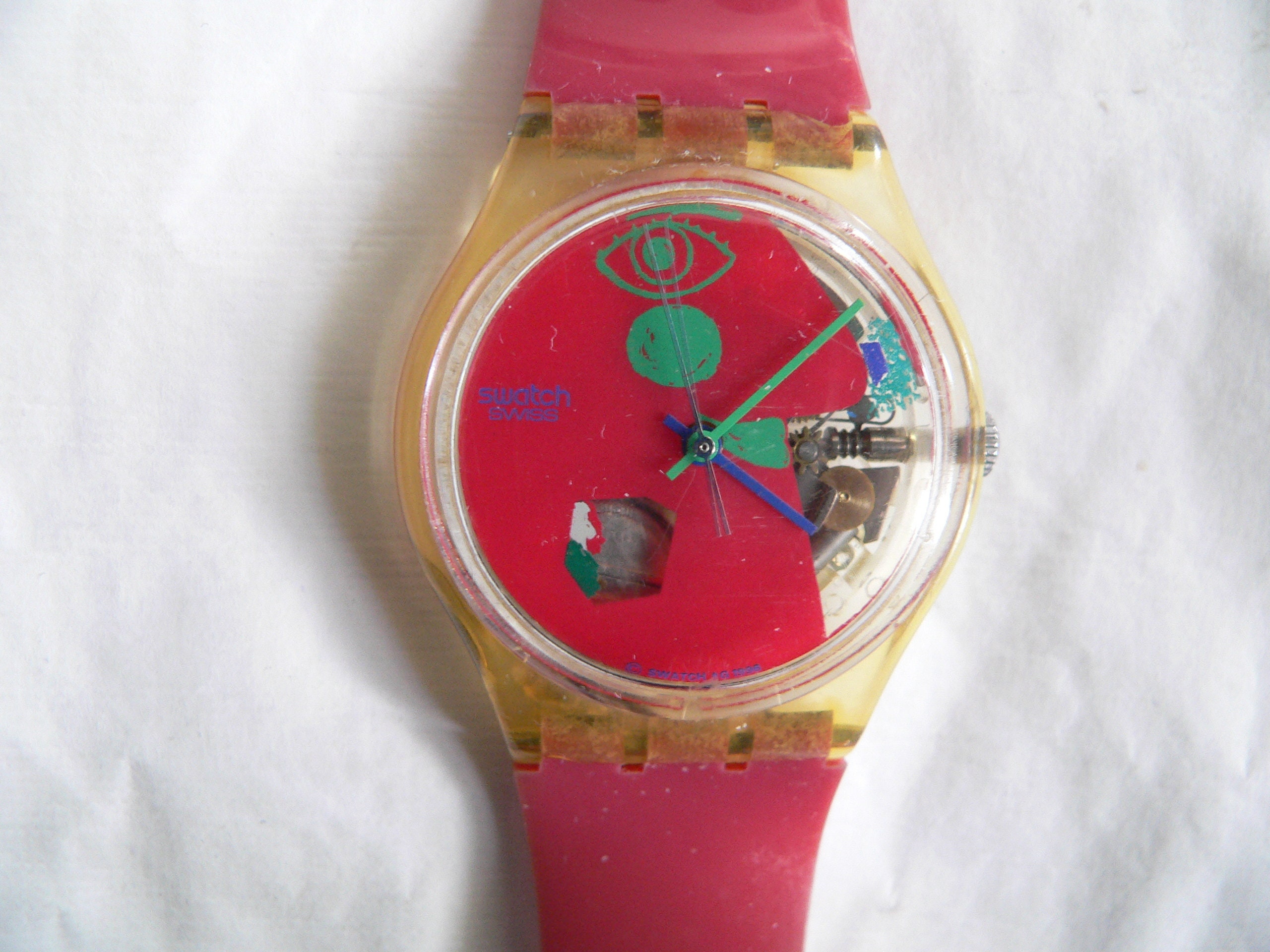 Vintage Swatch 1997 Little Medio Womens Watch 25mm Swiss Leather New Battery Swatch Metrica (1997) ⌚ ​Mid-century modern design meets  main image 4