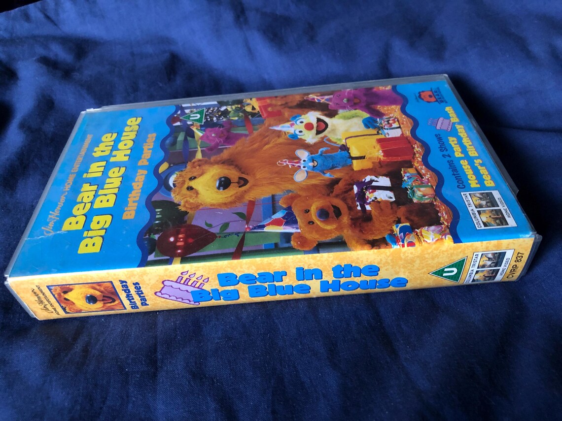 Bear In The Big Blue House Birthday Parties Pal VHS Video Tape bear-in-the-big-blue-house-birthday-parties-pal-vhs-video-tape