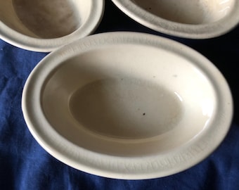 3 Vintage T.G. Green 6" Pie Baking Dish's Oval 1970s