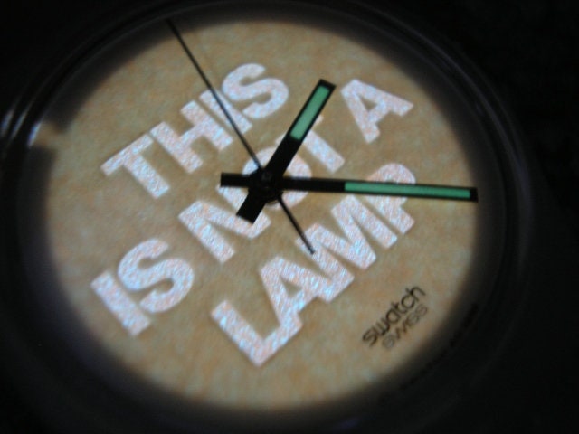 RARE Swatch This is Not a Lamp GW900 Watch Gent Backlight 