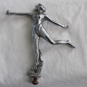 Vintage EVE Art Deco Car Mascot Austin Seven Chromium Plated 1930s