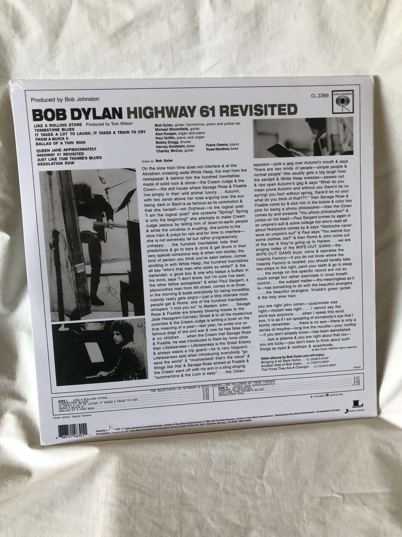 Bob Dylan – Highway 61 Revisited CL 2389 Vinyl LP Album Reissue Repress Mono 180gm Sealed - Etsy