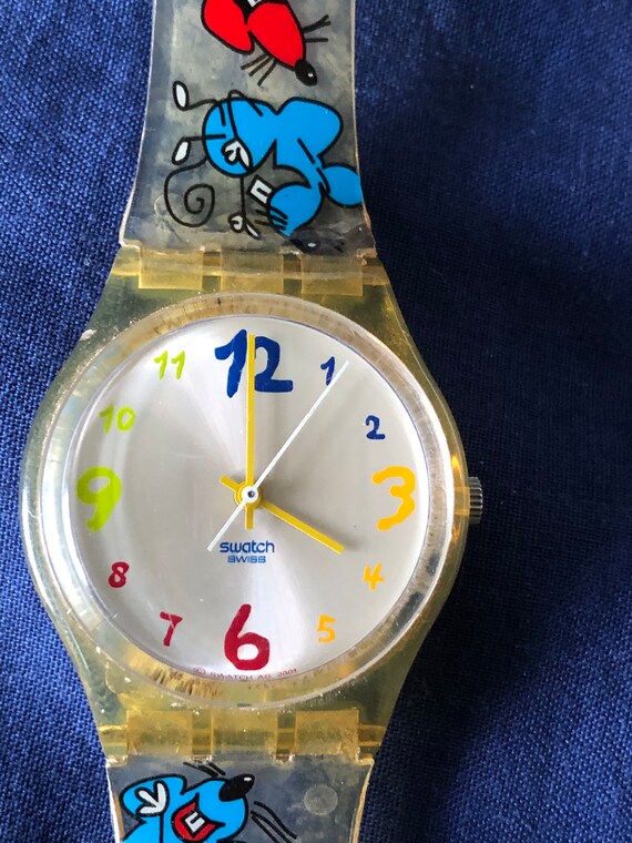 Swatch Originals Watch SAUTE-MOUTON GK384 2002 GENT Swiss Catnap GE134 Strap