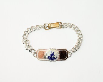 Vintage Dutch windmill souvenir bracelet, vintage bracelet, Holland, vintage costume jewellery