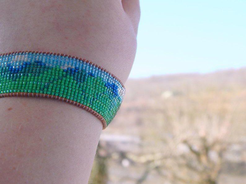 Mountain Bead Loom Friendship Cuff Bracelet Beaded Bracelet Etsy
