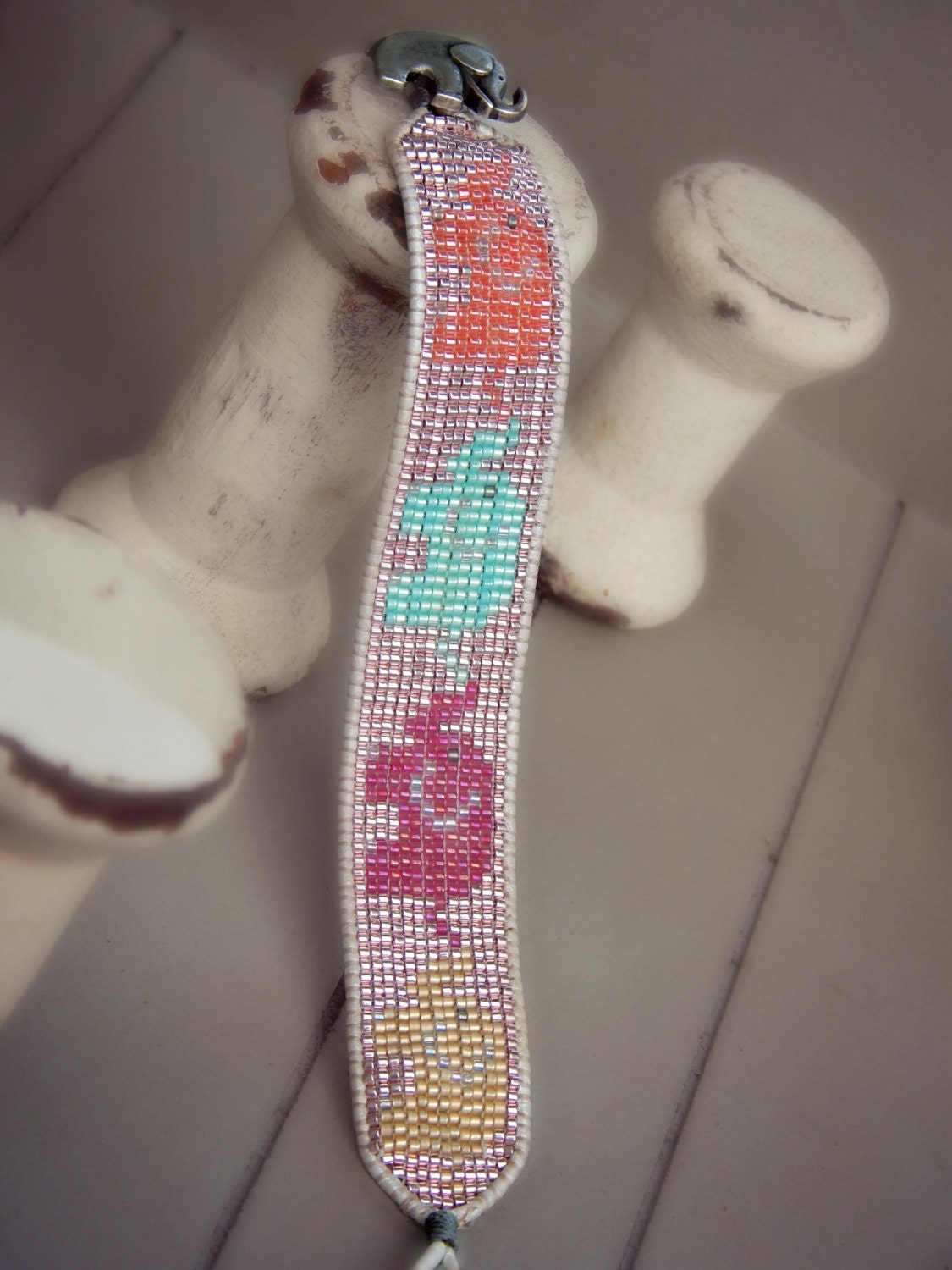Elephant Loom Beaded Friendship Bracelet Beaded Cuff Etsy Canada