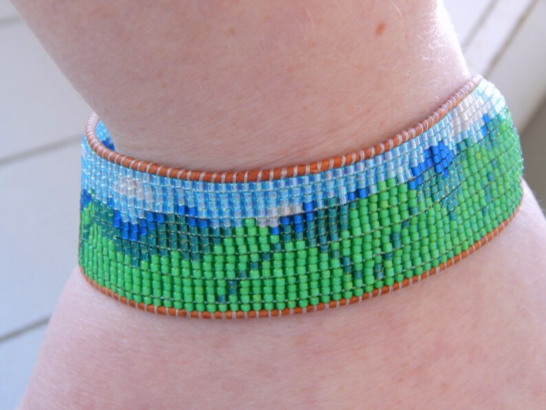 Mountain Bead Loom Friendship Cuff Bracelet Beaded Bracelet Etsy