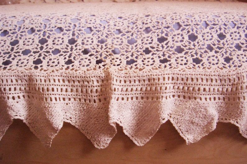 Antique white crochet bedspread For queen king or Etsy