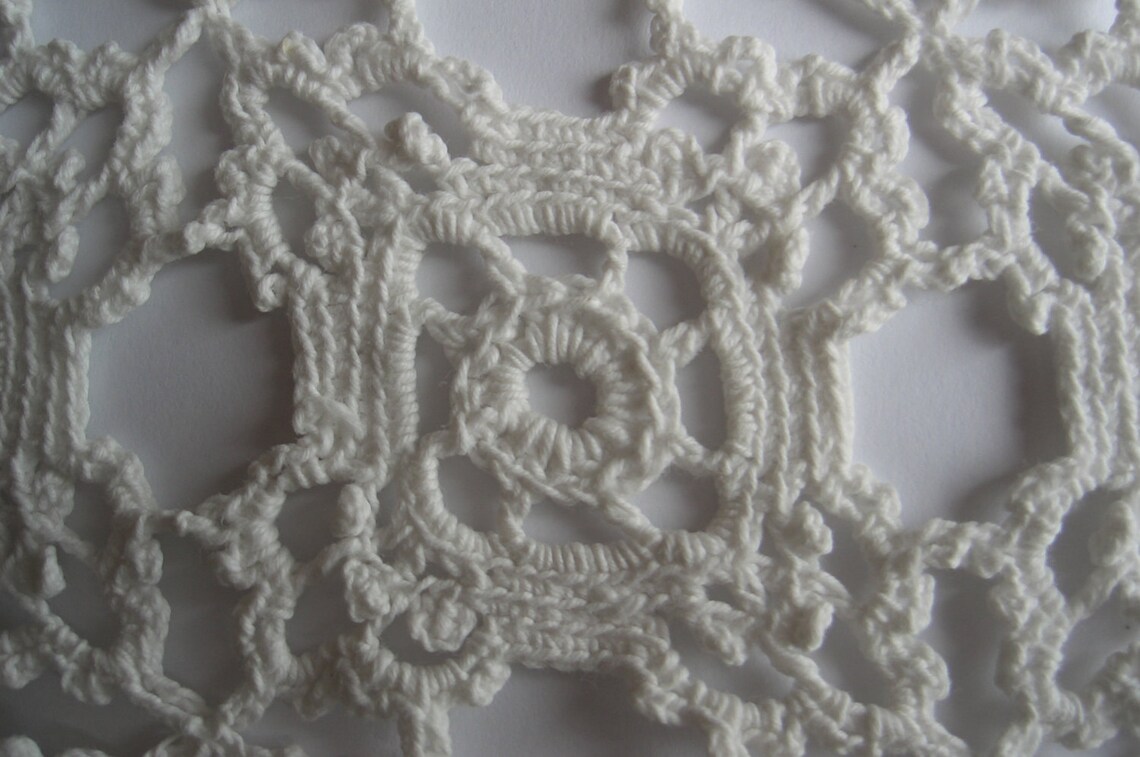 Antique white crochet bedspread For queen king or Etsy